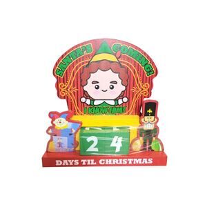 ELF Perpetual Calendar Wooden Christmas Holidays Countdown Blocks NEW